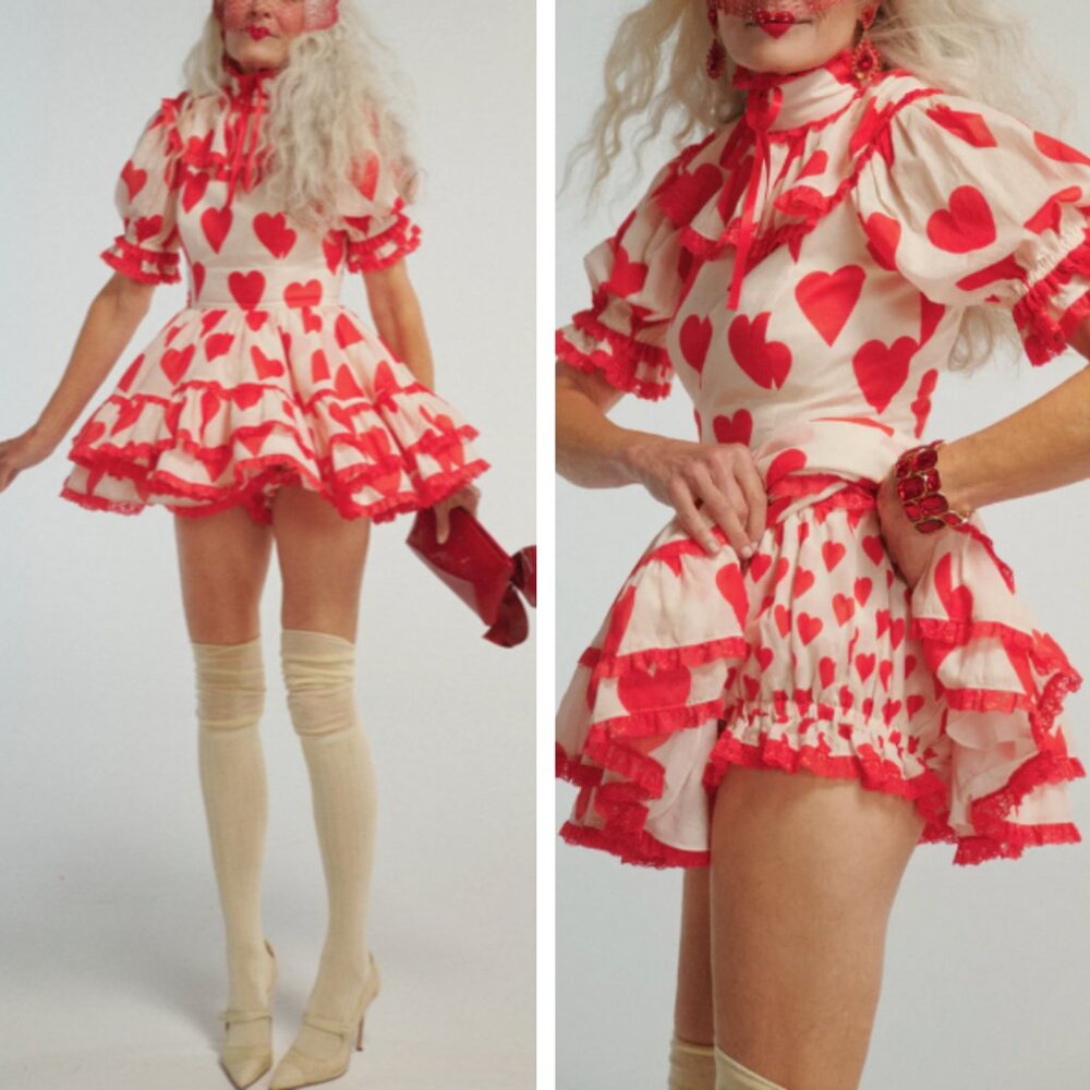 Selkie The Queen Of Hearts Alice Mini Dress S/M
